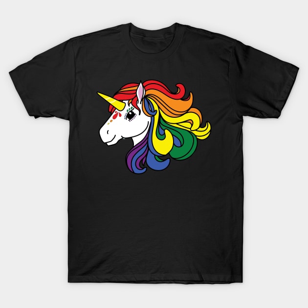 Rainbow Unicorn, LGBTQ+ Pride T-Shirt by FairyNerdy